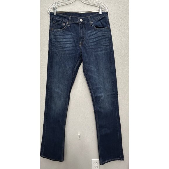 Levi's 527 Jeans Mens 32x36 Long Tall Dark Wash Slim Fit Bootcut Modern Cowboy - Picture 1 of 9
